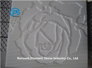 China Marble Cnc Carved 3d Wall Panels
