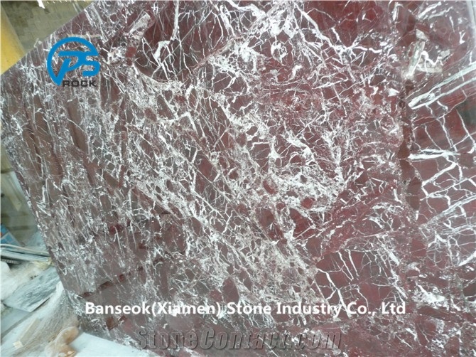China Rosso-Lepanto Marble Slabs & Tiles, China Lilac Marble
