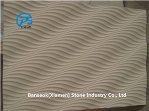 China Water Cnc Carved Marble Tile, Water Jet for Wall