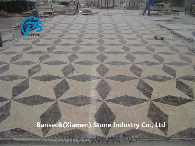 China Water Jet Marble Medallion, All Kinds Of Shapes, Water Jet Marble Floor