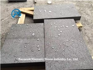 G684 Granite Slabs & Tiles Non-Slip,China Dark Grey Honed Granite Flooring Tiles, China Black Granite