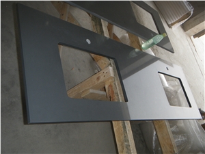 Black Quartz Solid Surface Kitchen Countertops/Bar Top/Worktop/Vanity Top,
