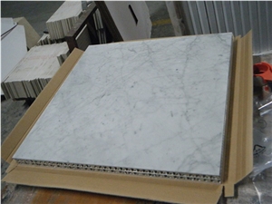 Carrara White Marble Composite Laminated Marble Tile & Slab