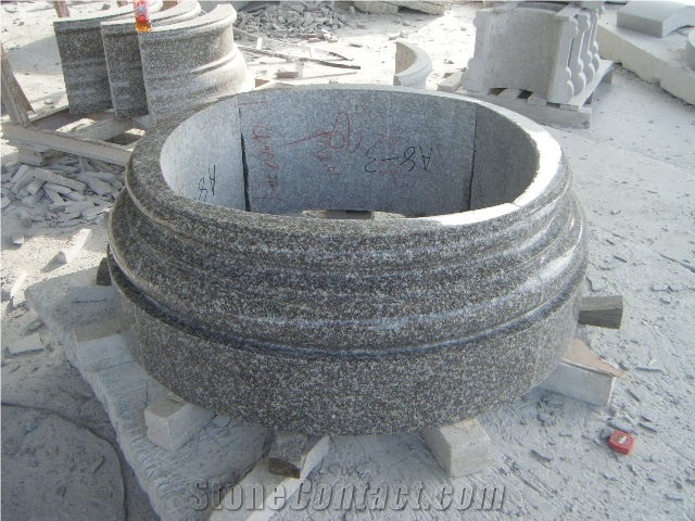China G664 Granite Columns, China Brown Granite Columns, High Quality Granite Columns
