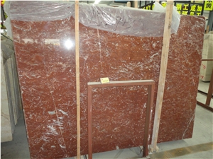 Color Coral Marble Slabs, China Red Marble Polished Slabs