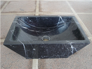 Marble Sinks, China Black Color Marble Sinks