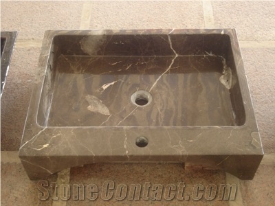 Marble Sinks, China Brown Color Sinks