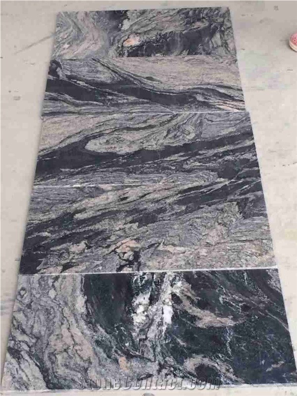New Juparana Granite Slabs & Tiles;Chinese Juparana Stone;Black Colour Stone Tile