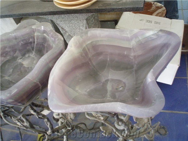 Onyx Stone Sinks, Purple Color Sinks