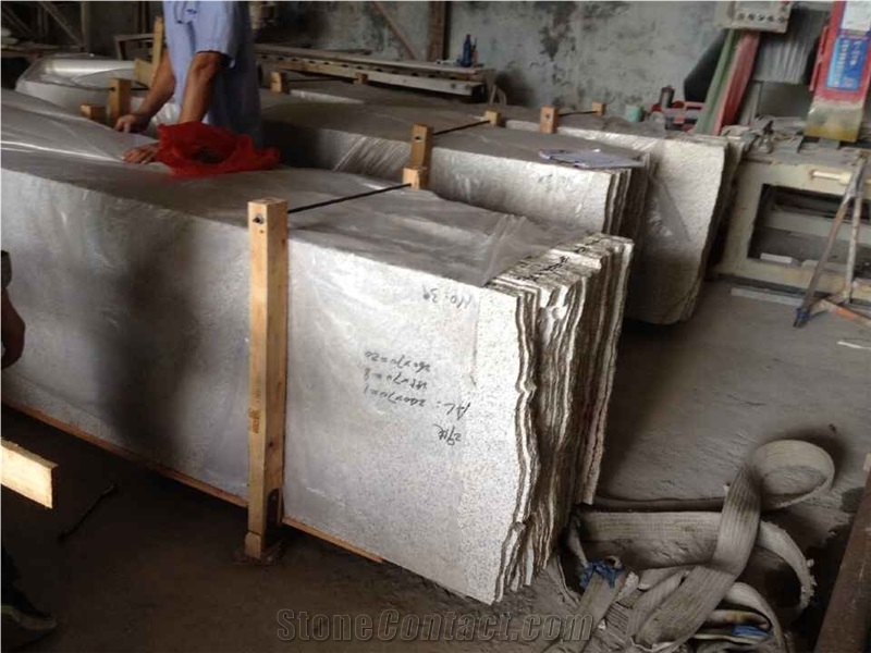 Xiamen China Chinese G350 Granite Slab Tile Paver Cover Flooring Polished Honed Flamed Cross or Vein Cut Patterns