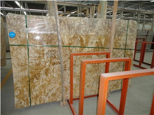 Xiamen China Chinese Golden Crystal Marble Slab Tile Paver Cover Flooring Honed Flamed Vein&Cross Cut Patterns