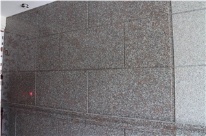 Xiamen China Chinese Peony Red Granite Slabs & Tiles Paver Cover Flooring Honed Vein and Cross Cut Different Patterns