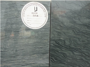 Xiamen China Chinese Wooden Green Slab Tile Paver Cover Flooring Vein&Cross Cut Patterns Honed Flamed