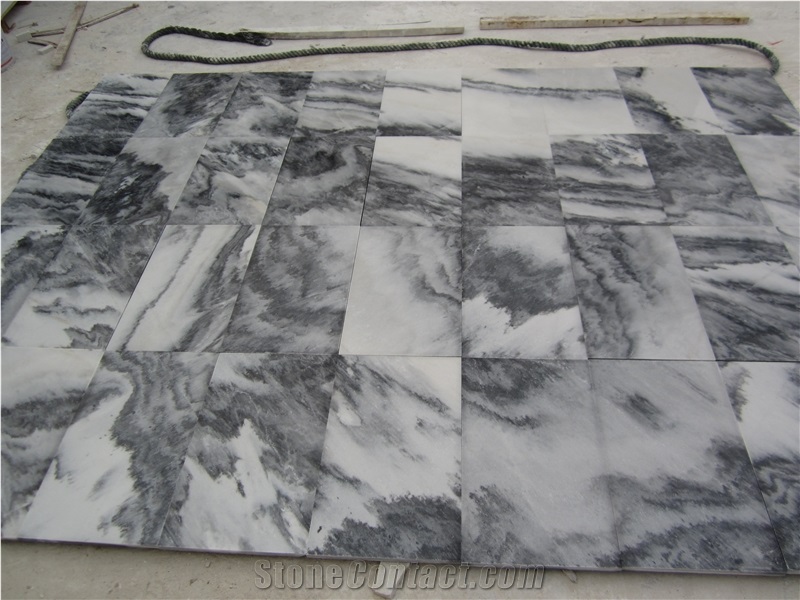 Cloud Grey Tiles for Floor/Wall Covering, Grey Marble Jumbo Pattern, Cloudy Grey Marble Slabs & Tiles