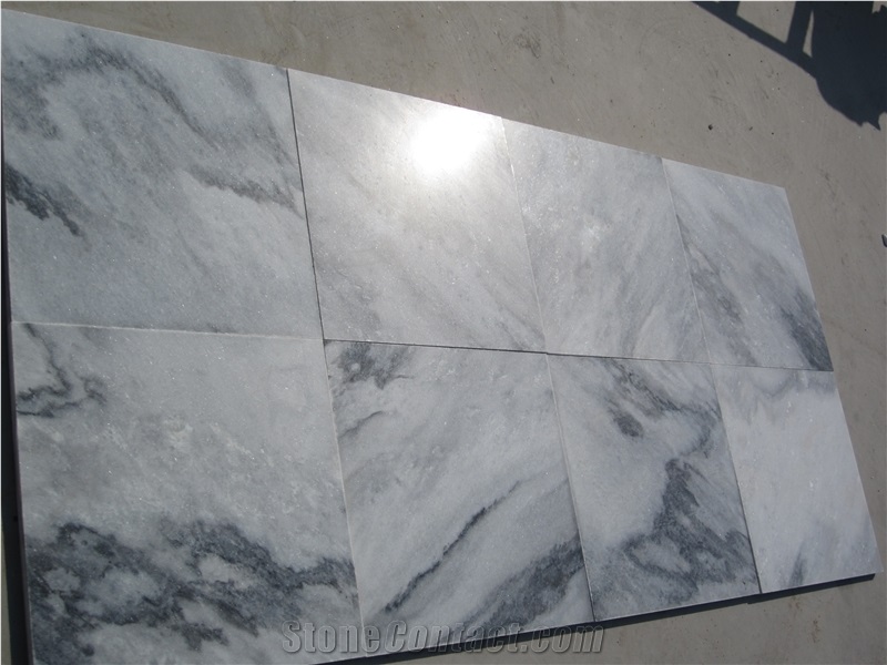 Cloud Grey Tiles for Floor/Wall Covering, Grey Marble Jumbo Pattern, Cloudy Grey Marble Slabs & Tiles
