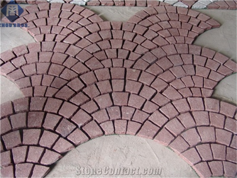 Dayang Red Granite Cobble Stone, Paving Sets, Cube Stone