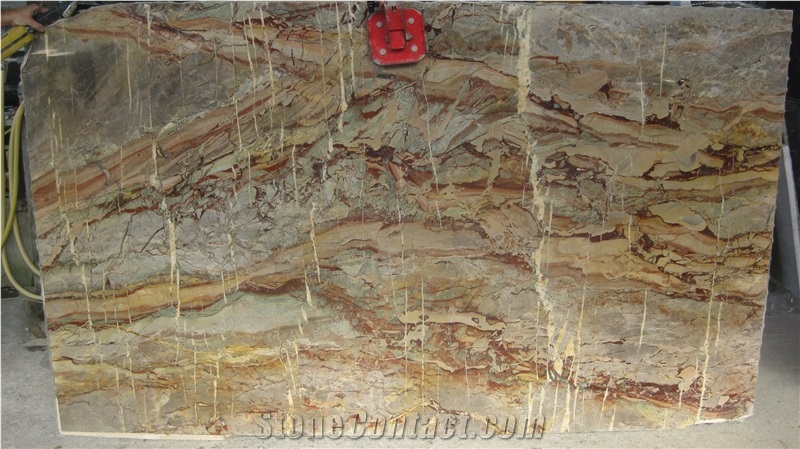 Sarrancolin Opera Fantastico Marble Tiles & Slabs, Red Marble Polished, Floor Covering Tiles France