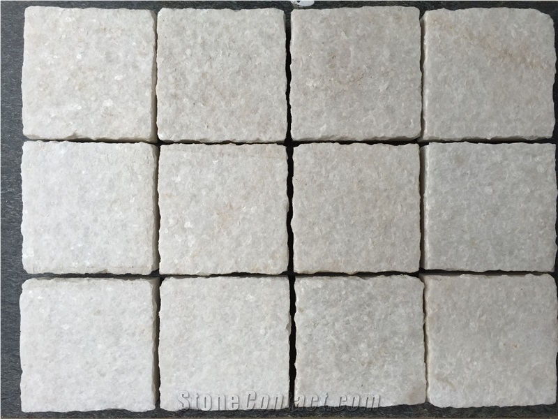 Super White China Quartzite Tile & Pure White Quartz Flooring Tile