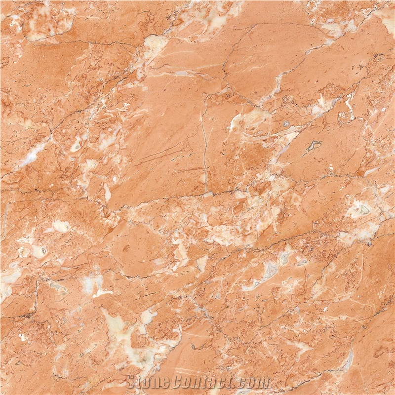 Foshan Manufacture Orange Color Tea Rose Marble Marble Thin Stone Panel for Bathroom Wall Design