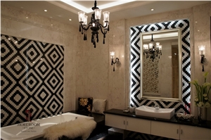 Greece White Marble Tiles Black and White Marble Mosaic Medallions Waterjet Marble Tiles Floor Design Marble Composite Tile Greece White Marble Tiles Black and White Marble Mosaic Medallions Waterjet Marble Tiles Floor Design Marble Composite Tile
