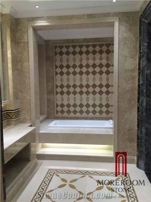 Italy Beige Marble Floor Tiles & Slabs Floor Covering Home Decor Ground Floor Shops Picture from the Showroom Of Customers
