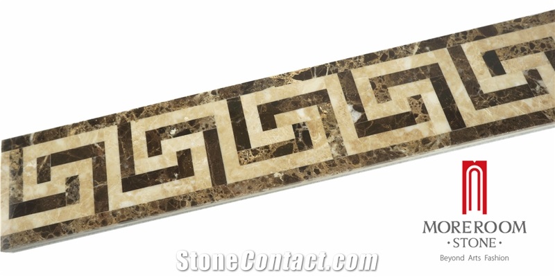 Moreroom Stone Turkey Cappuccino Volakas White Laminated Marble Flooring Border Designs