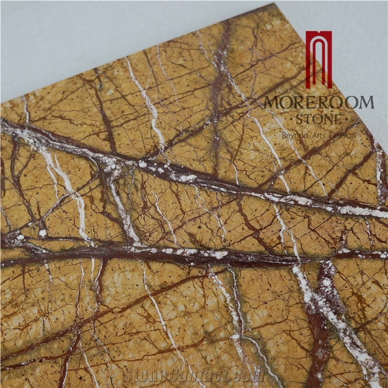 Rainforest Gold Marble - Porcelain Backing Laminated Marble, Laminate Stone Panels