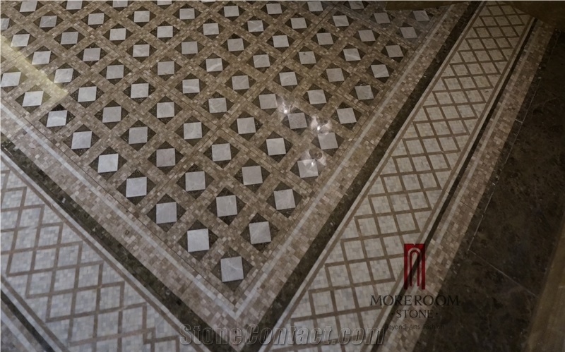 Spain Dark Emperador Marble Polished Mosaic Marble Wall Mosaic Marble Floor Mosaic Tiles Basketweave Mosaic for Bathroom