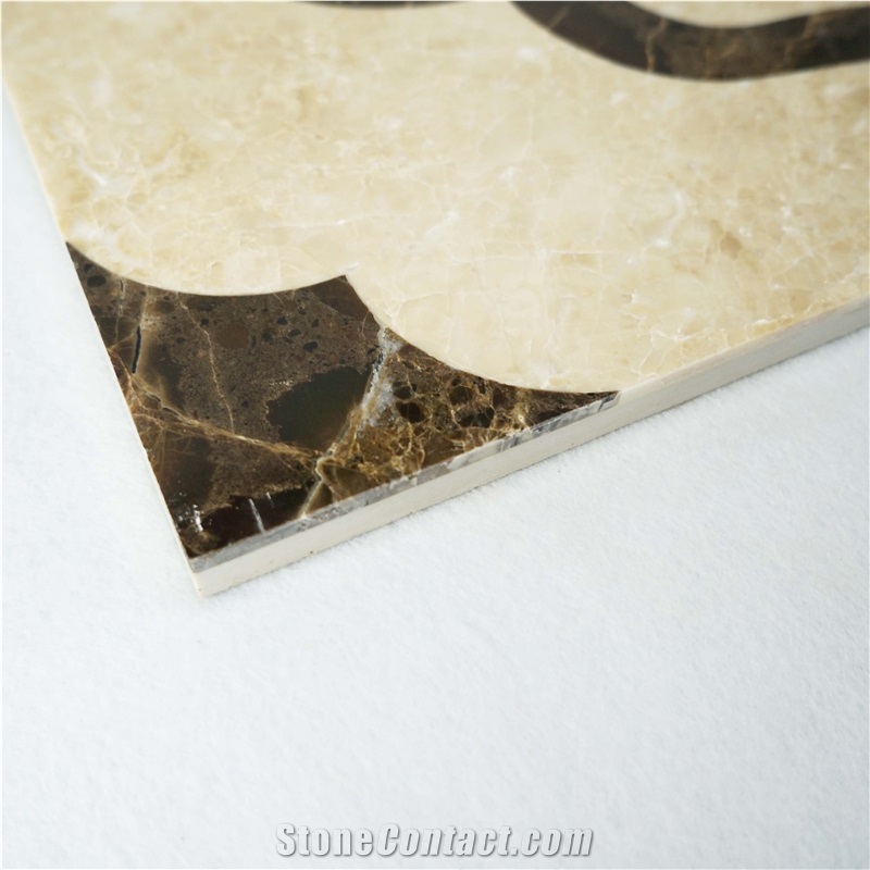 Turkey Hacilar Cappucino Beige Marble Waterjet Medallions Floor Tiles, Water Jet Marble Designs, Marble Floor Design Pictures, Natural Marble Price
