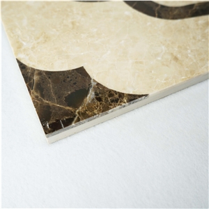 Turkey Hacilar Cappucino Beige Marble Waterjet Medallions Floor Tiles, Water Jet Marble Designs, Marble Floor Design Pictures, Natural Marble Price