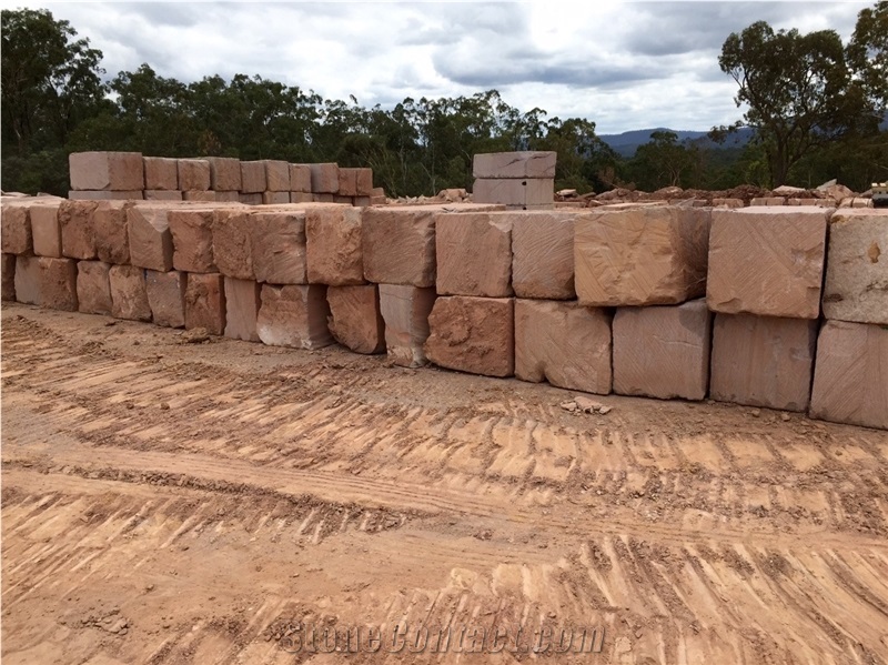 Aussie Gold Buff, Flinders Sandstone Blocks, Brown Sandstone Blocks