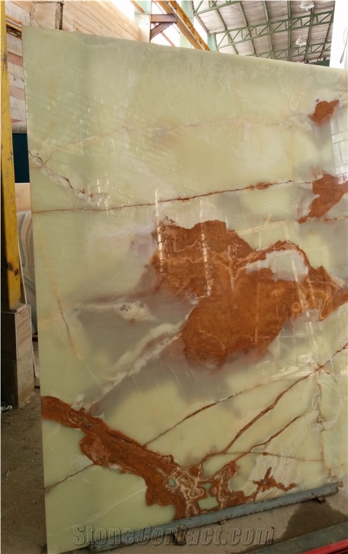 Iran Green Onyx Tiles & Slabs Polished