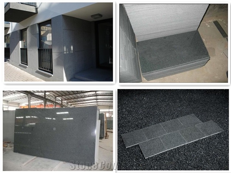 China Pandang Dark Granite Tiles & Slabs, Sesame Black, Sesame Grey Granite