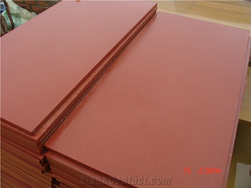China Red Sandstone Pavers, Paver Sized Red Sandstone, Red Sandstone Paving Slabs & Tiles