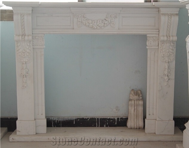 China White Marble Fireplace, Fireplace Design
