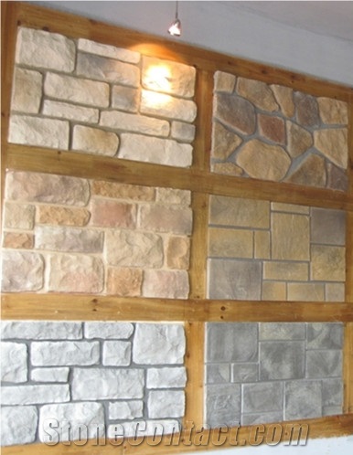 Multicolor Artificial Stone Culture Stone,Ledge Stone, Manmade Wall Cladding Panel