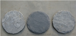 Round Paving Stone, Slate Pavers, Slate Stone Landscaping Stone, Natural Stone Grey Slate Cube Stone & Pavers