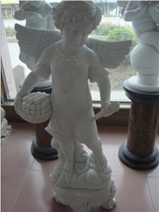 White Marble Sculpture & Handcrafts, White Marble Angle Sculpture & Statue