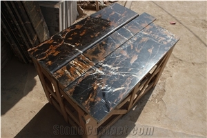 Good Quality Polished 30x60 Tiles - Gold Vein Marble, Black Gold Marble Tiles