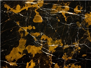 Orange Vein Marble， Black Gold Marble Tiles & Slabs, Floor Tiles Polished