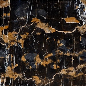 Portoro Black Marble 30x60x2 cm Polished Tiles, Black Gold Marble Tiles