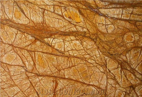 Rain Forest Gold Marble Tiles & Slabs, Brown Marble Polished Tiles