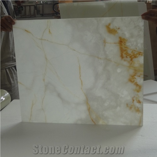 Natural Onyx Back with Glass