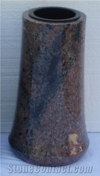 Aurora Granite Memorial Vase