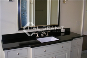 Angola Black Granite Bathroom Vanity Top