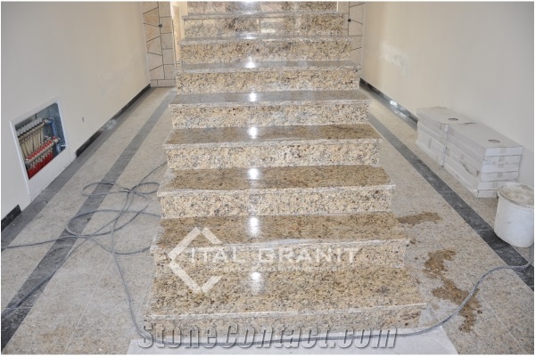 Ouro Brazil Granite Stair