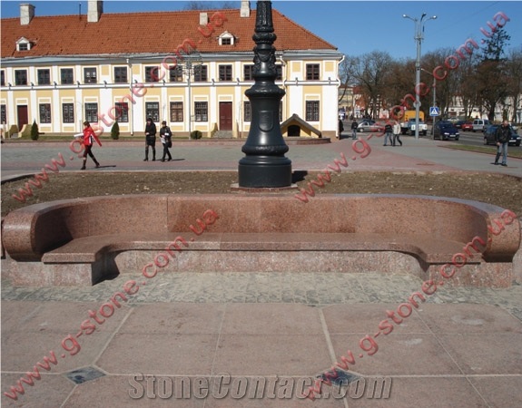 Simony Rosi Mist Granite Bench, Red Granite Bench & Table Ukraine