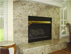 Taupe White Granite Fireplace Surround Brazil