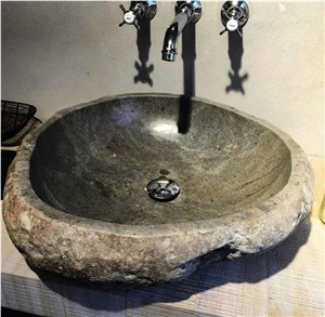 Washbasin Grey River Stone, Sinks & Basins