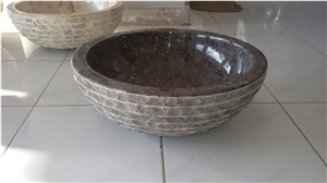 Washbasin Marmo, Grey Marble Sinks & Basins Indonesia
